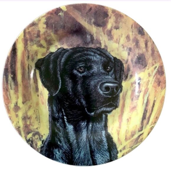 Living Stone 2003 Black Labrador Collectible Plate - Picture 1 of 2